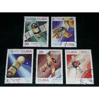 Куба 1983 Космос. Спутники связи. 5 марок