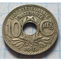 Франция 10 сантимов, 1918        ( 3-8-2 )