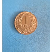 Британские Восточно-карибские территории Восточные Карибы 1 цент 1965 год состояние