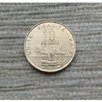Werty71 Джибути 10 франков 1996 Корабль
