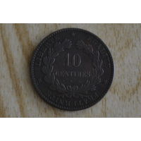 Франция 10 сантимов 1877 (К-Бордо)