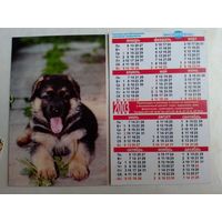 Карманный календарик 2003 год. Собака