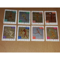 Польша 1965  Спорт. Польские медали на Олимпийских играх 1964 в  Токио. Полная серия 8 марок