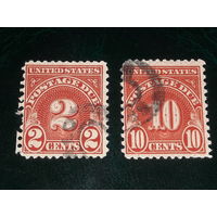 США 1930 Две доплатные (служебные) марки