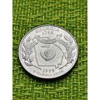 США 25 центов 1999г GEORGIA ''D''