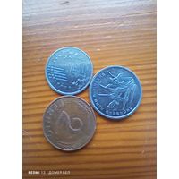 Малайзия 5 центов 2014, ФРГ 2 пфенинга 1989 Ф, Китай 1 2009 -50
