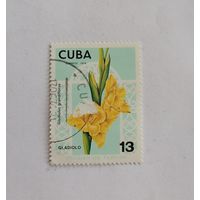 Марка Куба 1974 год. Цветы. Флора.