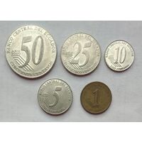 Эквадор 50, 25, 10, 5, 1 сентаво 2000 г. Комплект
