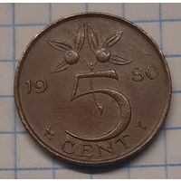 Нидерланды 5 центов 1980г.km181