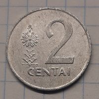 Литва 2 цента 1991г. km86