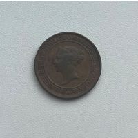 БРИТАНСКИЙ ЦЕЙЛОН  1 цент 1870 г.