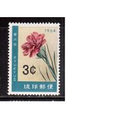 Рюкю ос-ва(Япония)-1964 ,(Мих.147)  ** ,  Флора, Цветы
