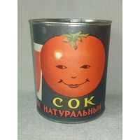 Банка жестяная 0,8 л от томатного сока Молдавия СССР 70-е гг