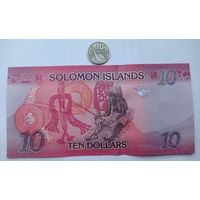 Werty71 Соломоновы острова 10 долларов 2017 UNC банкнота