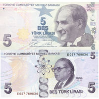 Турция 5 Лир 2009 UNС П1-272