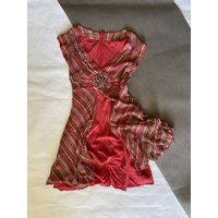 Винтажное шелковое платье на выпускной размер S