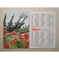 Карманный календарик. ПВО.1988 год