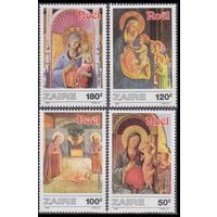 1987 Заир 945-948 Живопись - Фра Анджелико MNH