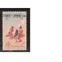 США-1961, (Мих.813) , гаш. , Индейцы, Живопись(одиночка)