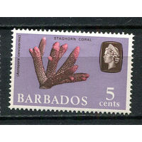 Британские колонии - Барбадос - 1965/1967 - Морская фауна 5С - [Mi.239X] - 1 марка. MH.  (Лот 72Dh)