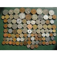 Красивый лот 100 разных монет из 47 Стран и Колоний