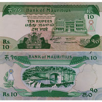 Маврикий 10 Рупий 1985 UNC 717