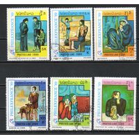 Живопись Лаос 1989 год серия из 6 марок