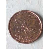 Канада 1 цент 1987г.