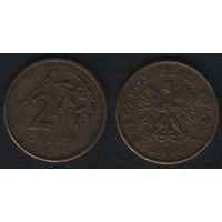 Польша y277 2 грош 2002 год (mw) (f0