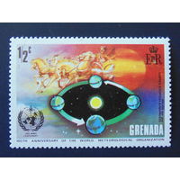 Гренада 1973 г. 100 лет Всемирной Метеорологической Организации.