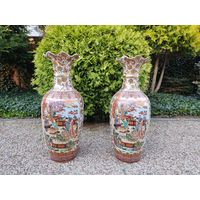 Две Большие Напольные Китайские Вазы Середина ХХ века / Pair Chinese antique porcelain vases. China, 20th century