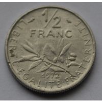 Франция 1/2 франка, 1972 г.