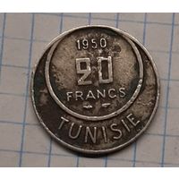 Тунис 20 франков 1950г.km274