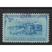 США 1952 125 летие открытия железной дороги Балтимор и Огайо Три эпохи локомотивов #624