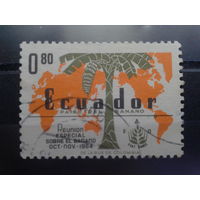 Эквадор, 1964. Социальное соглашение по бананам, Mi-0,80 евро гаш.
