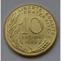 Франция, 10 сантимов 1988 г.