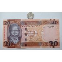 Werty71 Южный Судан 20 фунтов 2016 UNC банкнота