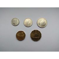 Самоа. 10-20-50 сене -1-2 тала 2011 года. UNC. 5 монет