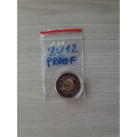 Кипр 2012 г. PROOF 2 евро 10 лет евро наличными