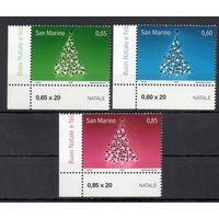 Рождество Сан-Марино 2010 год серия из 3-х марок
