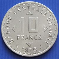 Мали. 10 франков 1976 год  КМ#11 "Рис"  Тираж: 10.000.000 шт