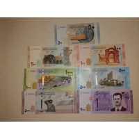 Лот 2 Набор банкнот Сирии 2009-2019 - UNC - 50,100,200,500,1000,2000,5000 фунтов