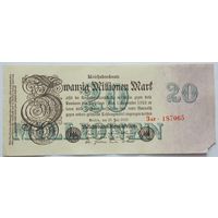 Германия 20 миллионов (20000000) марок 1923 25 июля