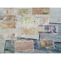 Набор банкнот иностранные боны не с рубля