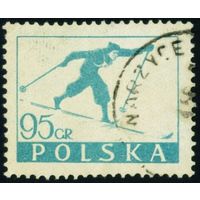 Зимние виды спорта Польша 1953 год 1 марка