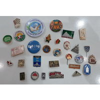 РАСПРОДАЖА мини-коллекции!!! Сборный лот значков - 30 штук - все разные - большая часть родом из СССР, все одним лотом, РАСПРОДАЖА!!!