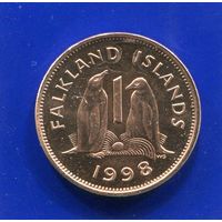 Фолклендские острова 1 пенни 1998 UNC
