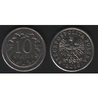 Польша y279 10 грош 2016 год (mw) (f0