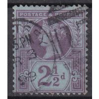 409. Великобритания. Виктория. 2 1/2d. 1887 г. Стандарт. St.Gib.#201.