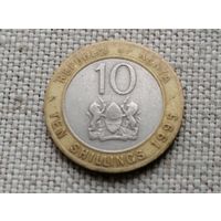 Кения 10 шиллингов 1995/биметалл